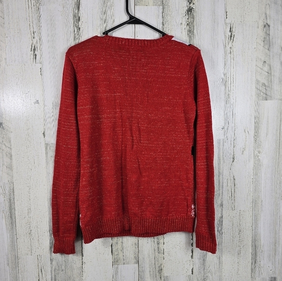 Holiday hype santa sparkle Christmas sweater women's size medium - Picture 6 of 8